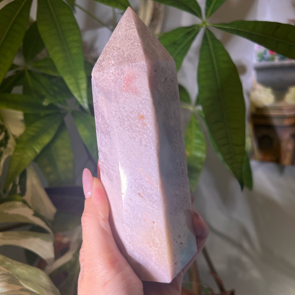 Pink amethyst tower 6.5” tall